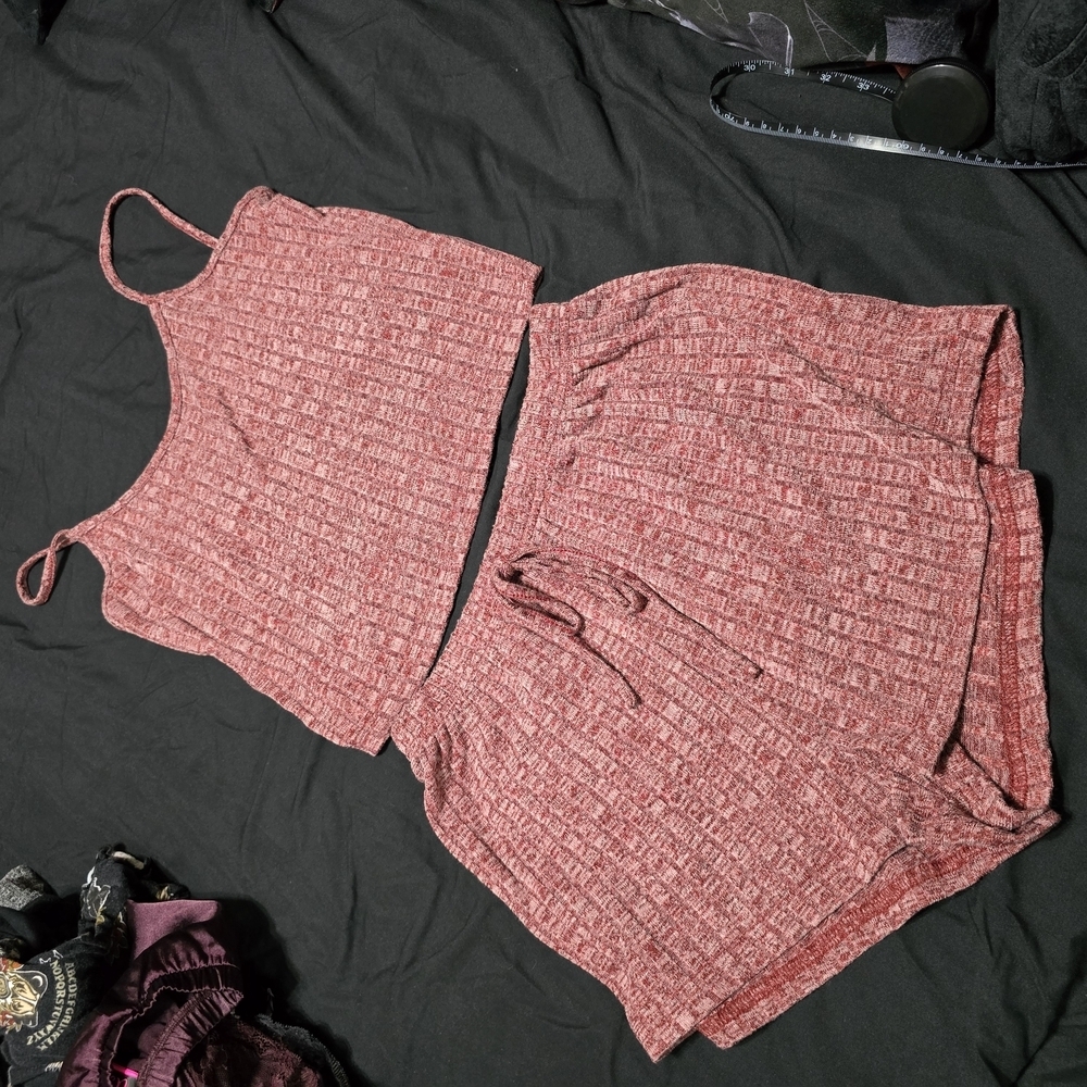 Red Two-Piece Lounge Set, MED